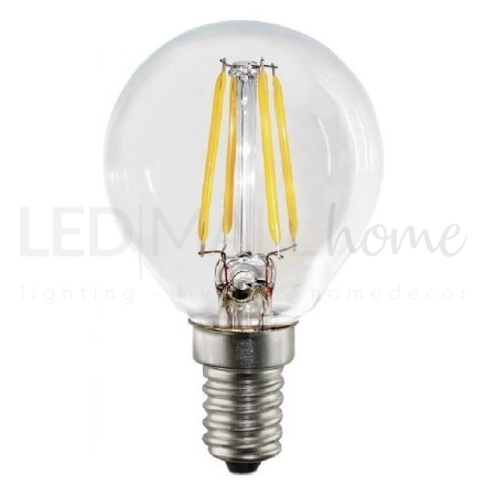 Kit 10pz Lampada filamento led mini globo G45 4W E14 3000k
