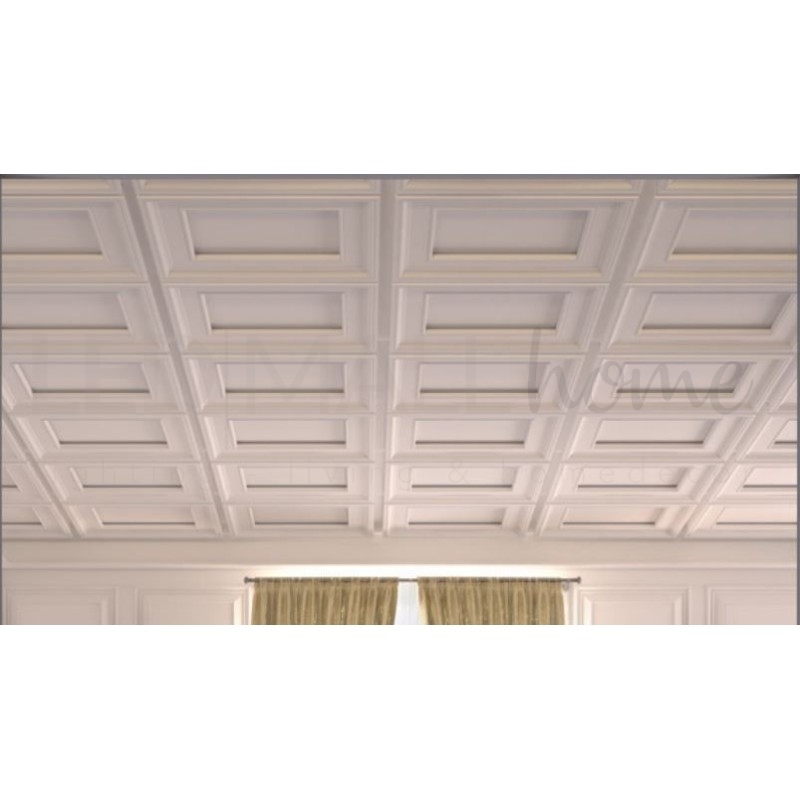 Pannelli decorativi per soffitti e pareti in duropolimero 4pz 40x40cm