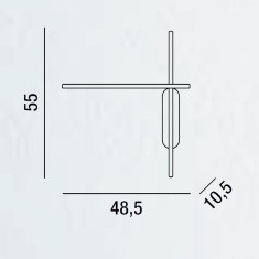 Applique Led Omega Bianco 5,5W 480Lm 4000K 19,5X11,5X3,7Cm